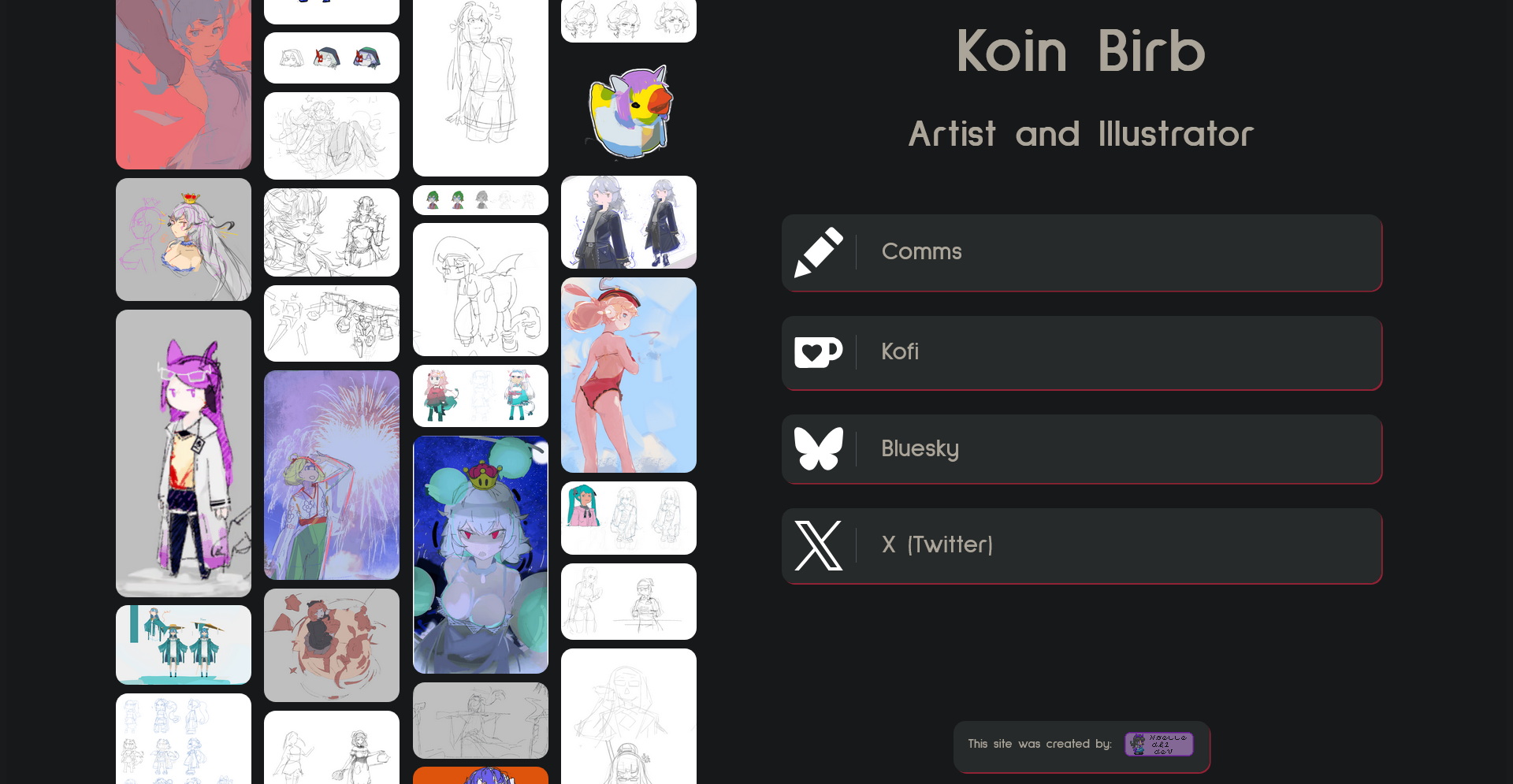 Preview of the website koinbirb.art